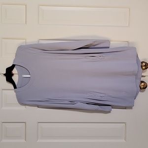 Athleta women's gray long sleeve tunic mini dress cover up sz M